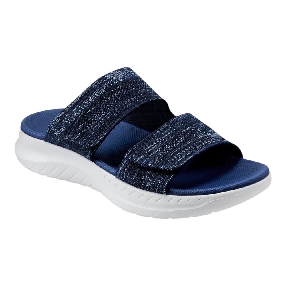 Easy Spirit Women's Dashtyn Double Band Lightweight Slip On Sandals Blue Size 7